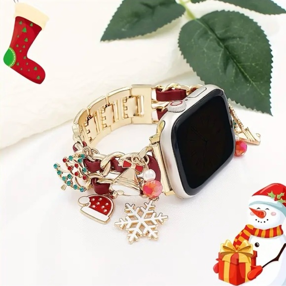 🌼 Christmas Watchband with Charms compatible with Apple Watch - Picture 3 of 8